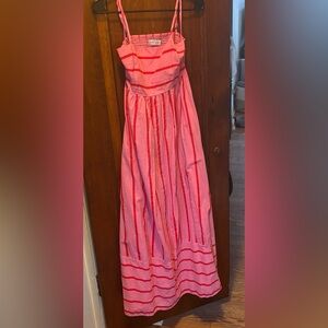 Petal & Pup Pink and Red Striped sundress